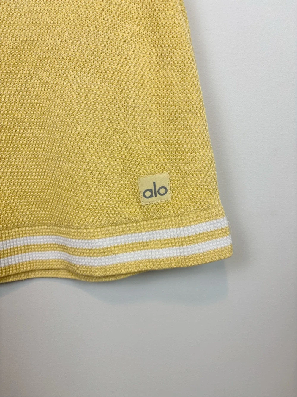 ALO Yoga Tennis Club Sweater Knit Dress in Yellow